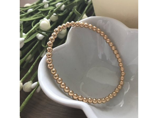 gold fill stretch bracelet