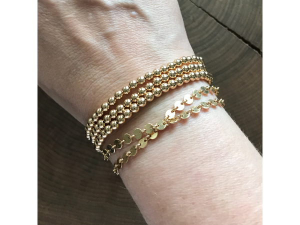 gold layering bracelet
