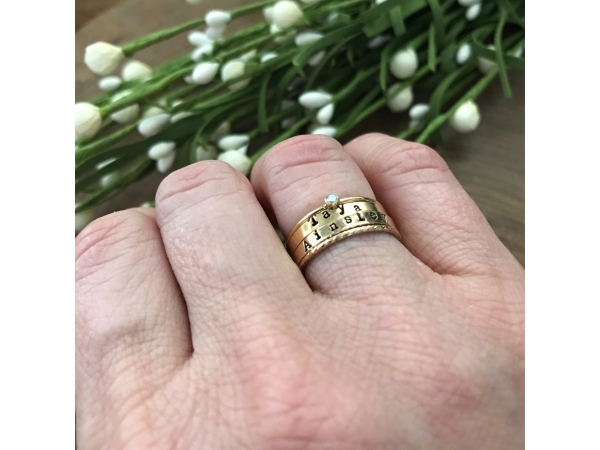 gold fill layering ring