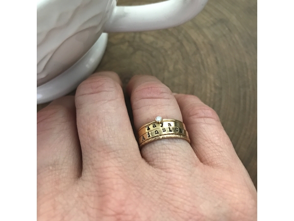 set of 4 personalized rings