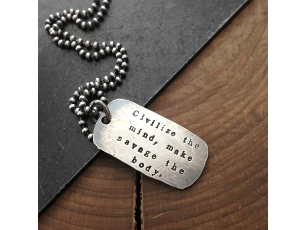 men's quote necklace