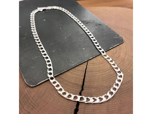 large sterling silver square curb chain