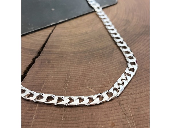 masculine silver large link chain