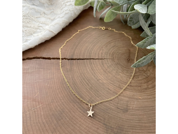 gold star layering necklace