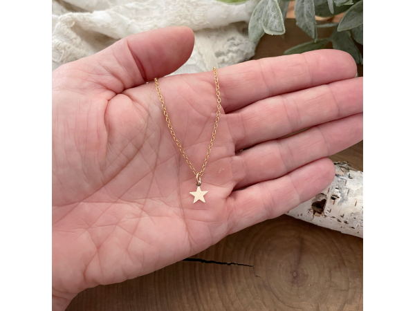 dainty gold star necklace
