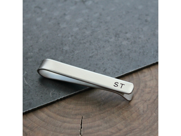 monogramed tie bar