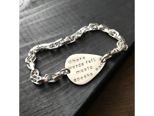 men's when words fail music speaks bracelet