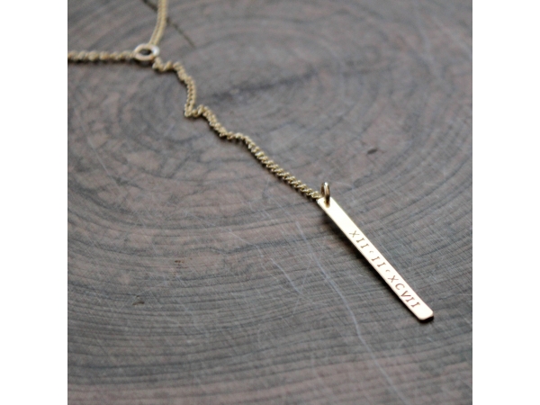 gold y bar necklace