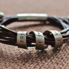 Hand stamped and personalized spinning secret message bracelet