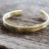 Personalized brass stacking bracelet