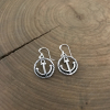silver anchor earrings