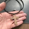 Rustic custom cross necklace