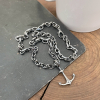 men's silver anchor chain