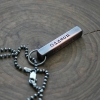 Men's mixed metal bar necklace