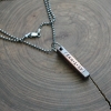 Men's personalized bar necklace