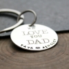 hand stamped keychain for mom or dad