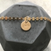 personalized gold initial bracelet