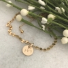 personalized gold couples bracelet