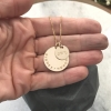 personalized gold fill coin necklace