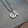personalized compass necklace with longitude latitude