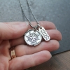 longitude and latitude silver necklace
