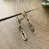 gold paperclip earrings