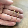 classic gold paperclip earrings