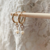 gold and pearl everyday earrings