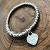 personalized heart charm bracelet