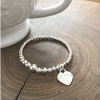 custom silver initial bracelet