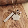 gold name necklace with initials