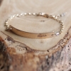 personalized gold bar bracelet