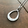 Hand stamped infinity necklace