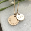 personalized gold name and initial necklace