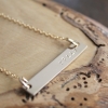 personalized gold bar necklace