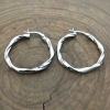 sterling silver twist hoops