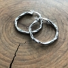 large silver twist hoops