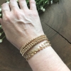 gold stretch bead bracelet