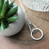 silver wedding ring holder necklace