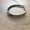 leather and silver bracelet