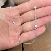 sterling silver necklace with crystal