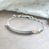 Skinny silver bar bracelet