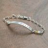 Custom silver ID bracelet