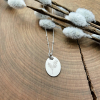 silver flower of the month necklace