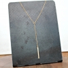 luxury gold drop bar necklace