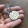 hand stamped quote necklace