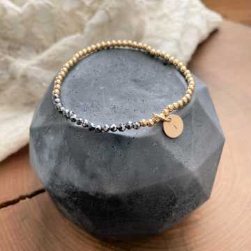 Gold and Black Hope Bracelet