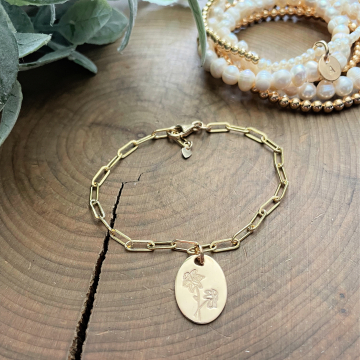 gold flower bracelet