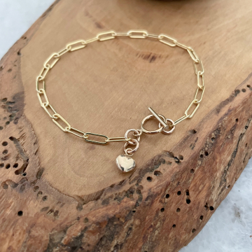 gold paperclip bracelet