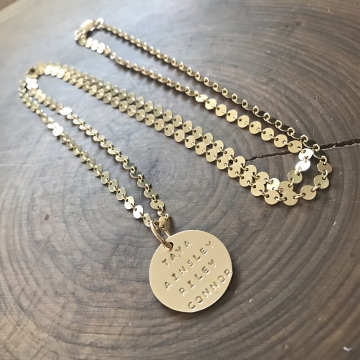 custom layering gold necklace